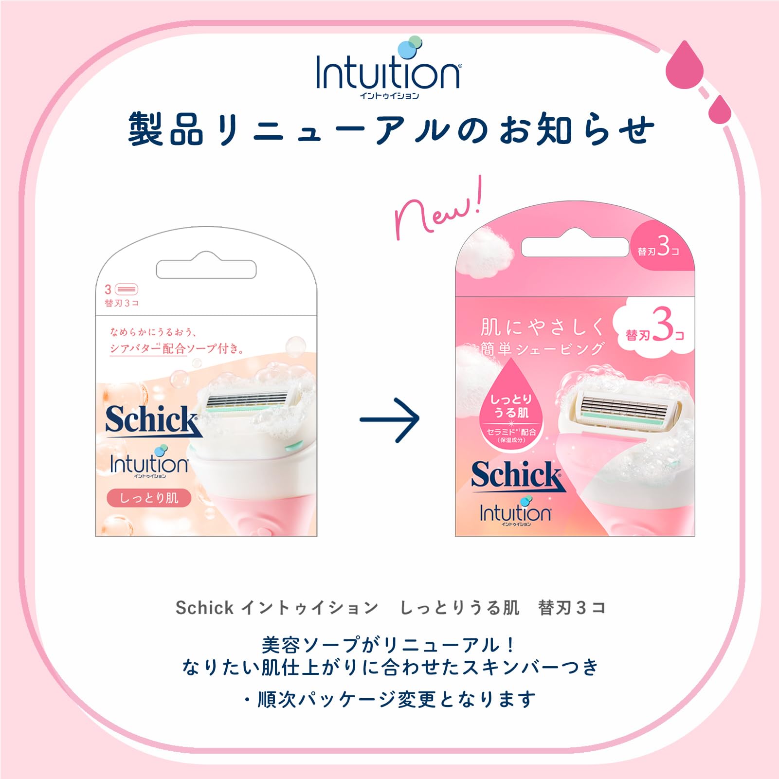 Amazon.co.jp: Schick(シック) イントゥイション しっとり肌 替刃(3コ