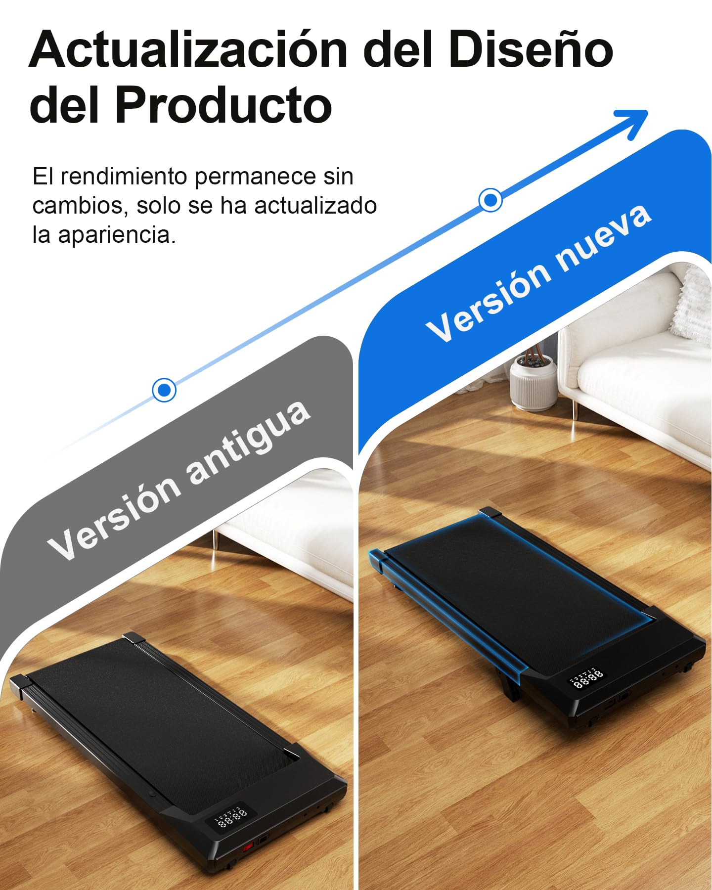 Copant Tapis de Marche, Tapis de Course avec LCD Écarn, 2.5 HP Walking Pad avec APP &Télécommande，Charge Max 136 kg, 1.5-6km/h pour Domicile ou Bureau