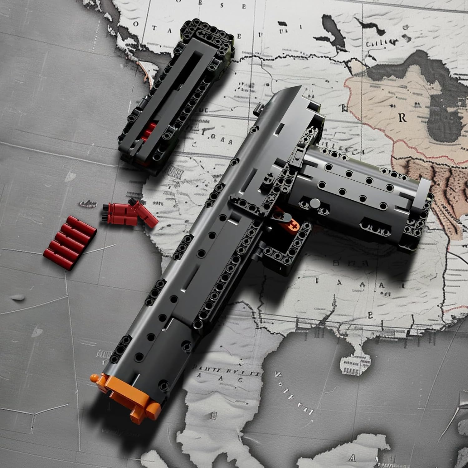 Mould King Gun Building Blocks Set, 1:1 Desert Eagle Scale Model for Adult with Shooting Function, Collectible Model for Gun Enthusiasts, Gun Toys Gifts for Youth Teen(563 Pcs)