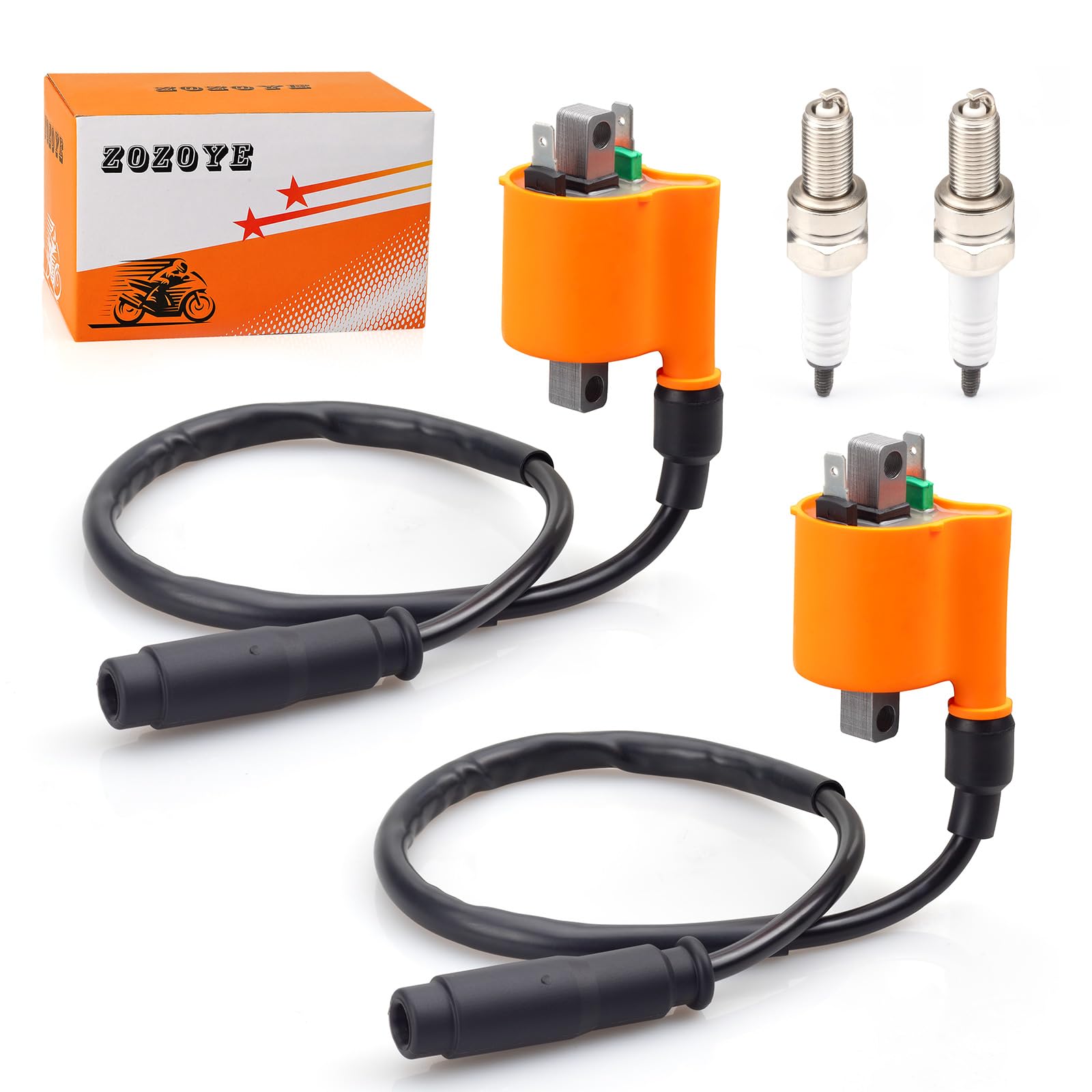 キキー Amazon.com: 2 Set Ignition Coil + Spark Plug & Cap for