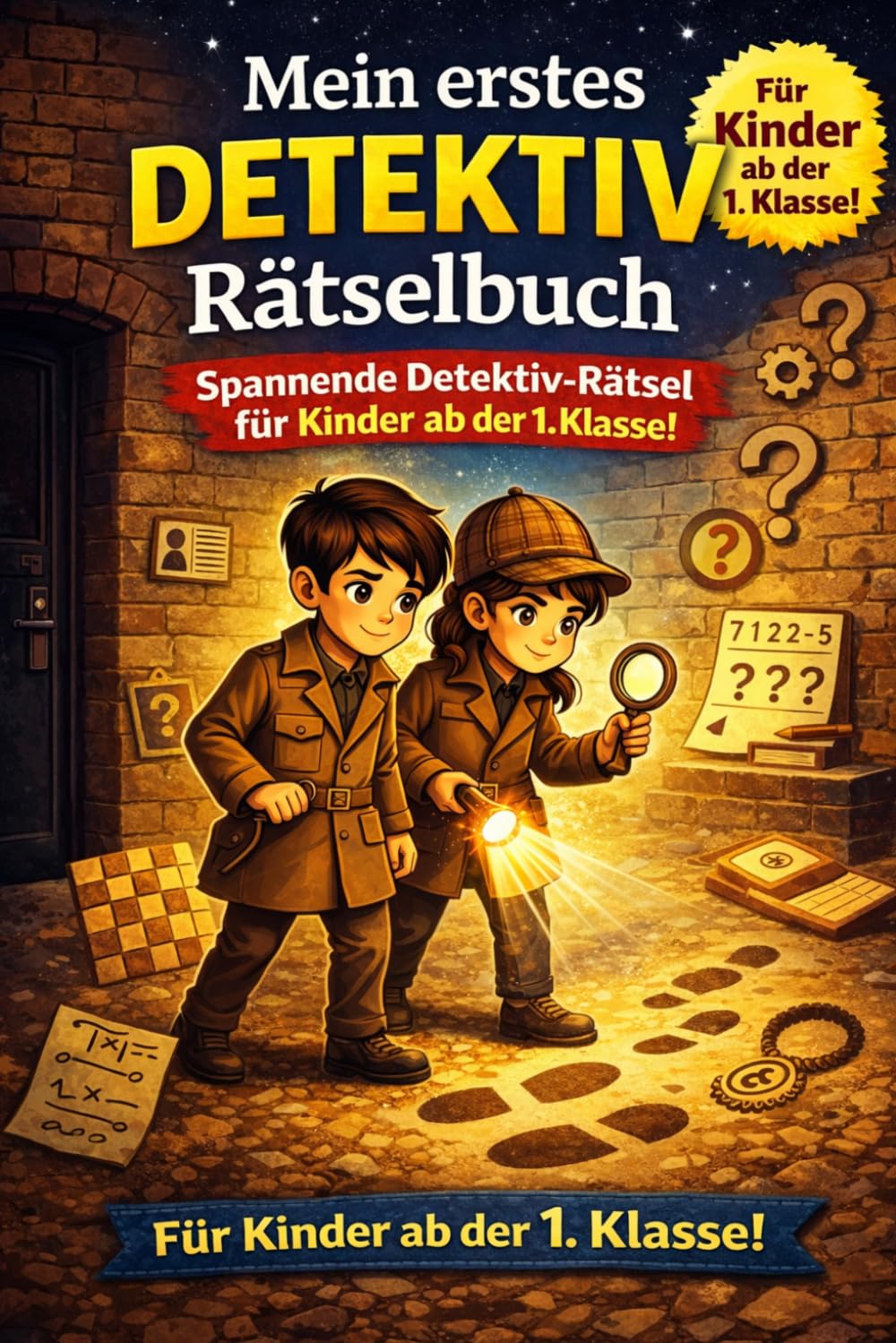 Mein erstes DETEKTIV Rätselbuch: Rätselspaß für kleine Detektive – Für Kinder ab der Klasse 1 (6–8 Jahre)