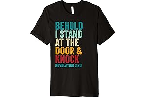 Revelation 3:20 Knock at Your Door Jesus Quote Premium T-Shirt