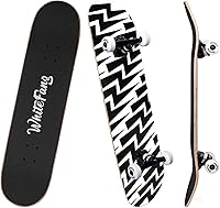 Vista 13 de WhiteFang Patinetas para principiantes, patineta completa de 31 x 7.88 pulgadas, 7 capas de arce canadiense con doble kick cóncavo estándar