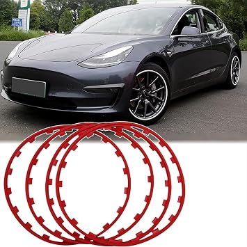 Wheel Rim Guard Protector Wheel Rim Protector, 4 Pcs Car Wheel Protection Rings, Alloy Edge Rim Protection Strip, 16-20 Inch, Universal Tire Tire Guard, Scratch Resistant, Durable Car Accessories