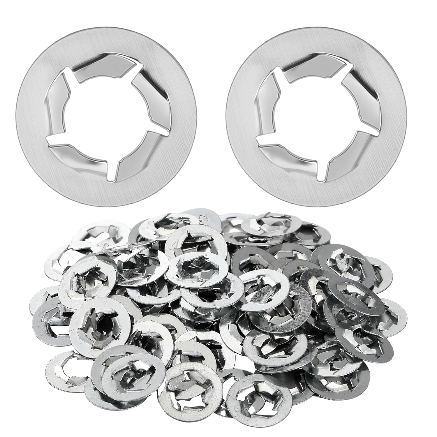 100 Pcs Push on Lock Washers, Nut Washer for 5/16 Inch Bolts