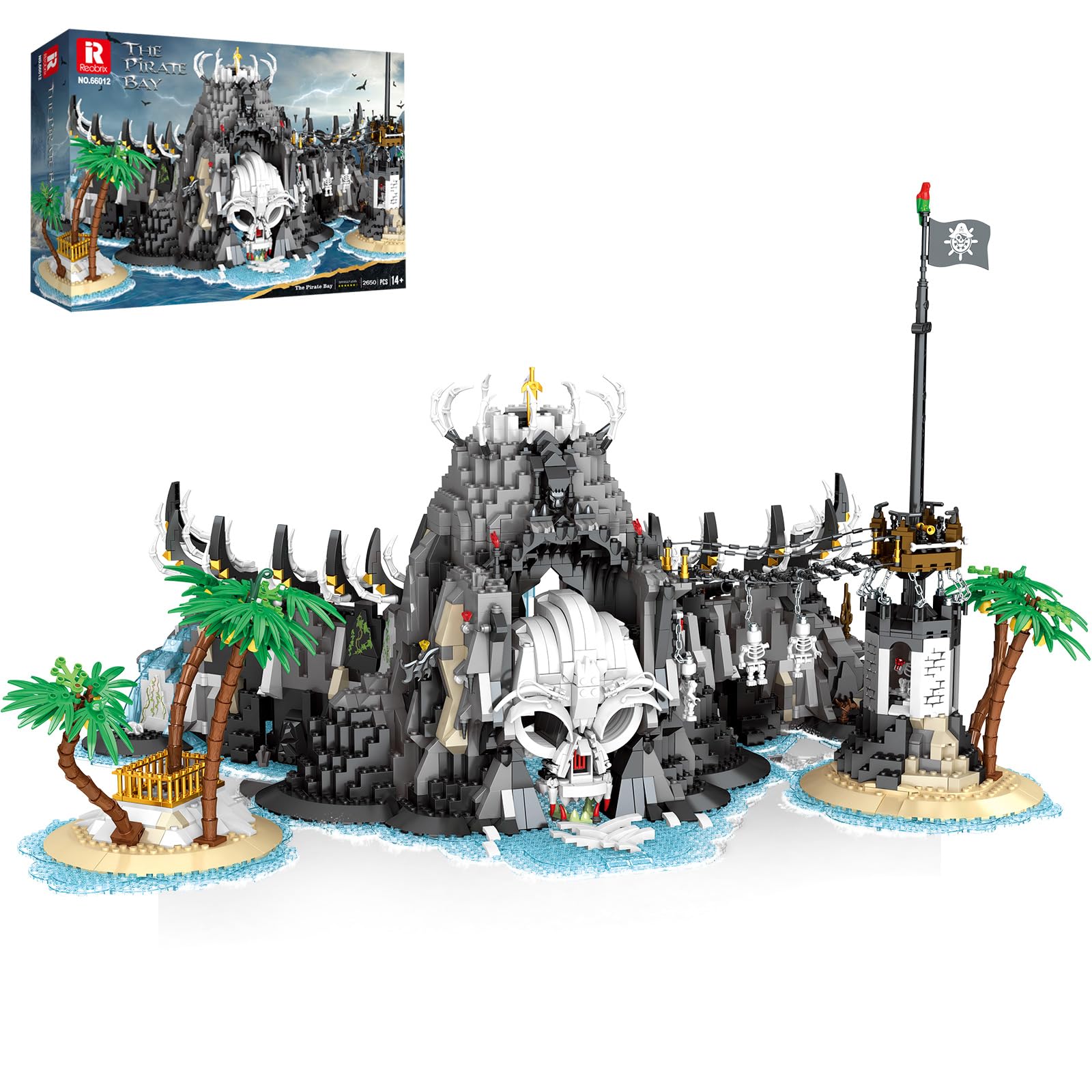 Amazon.com: Reobrix Medieval Pirate Bay Building Set for Adults