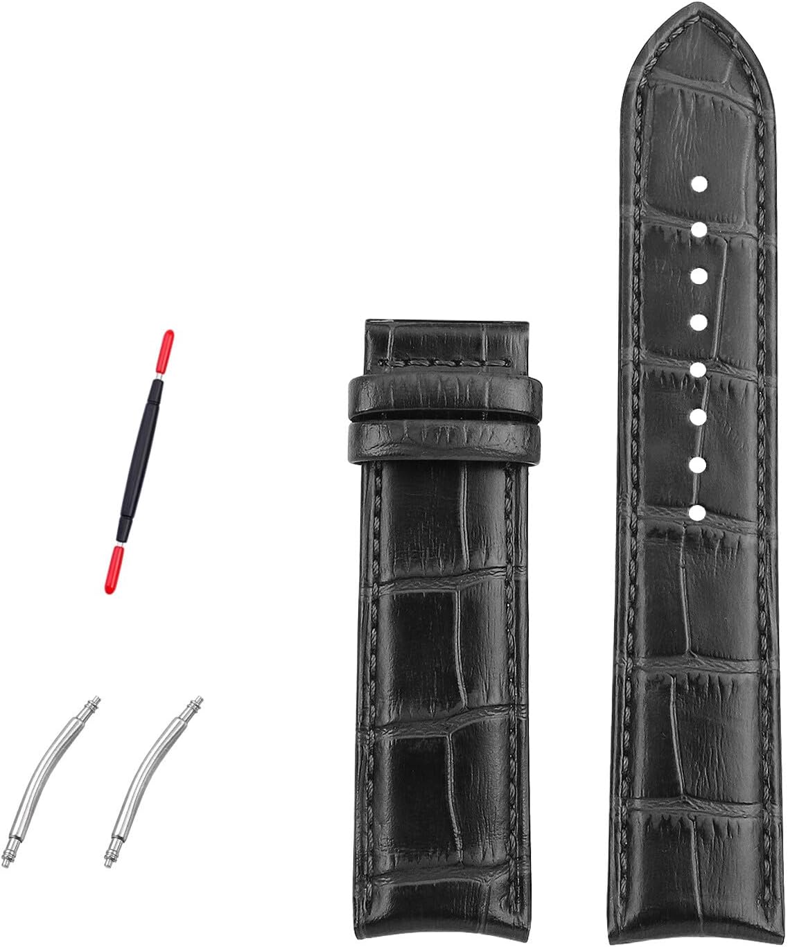 Compatible with Jaeger-LeCoultre Genuine Leather Strap for Master Ultra Thin, Reverso, Rendez-Vous, Curved End - 20/21/22mm
