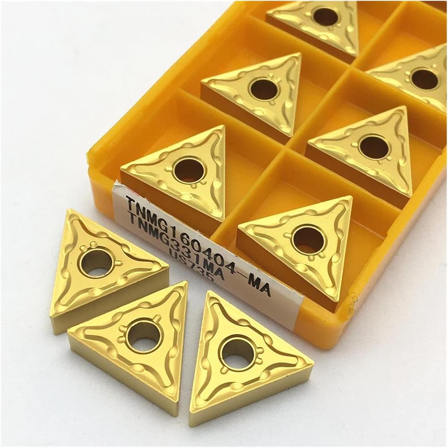 Carbide Milling Cutter Carbide Tool TNMG160404 MA UE6020 TNMG160408 MA VP15TF CNC External Turning Tool TNMG 160404 Turning Insert (Angle : TNMG160408 MA US735, Shank Diameter : 10PCS(1box))