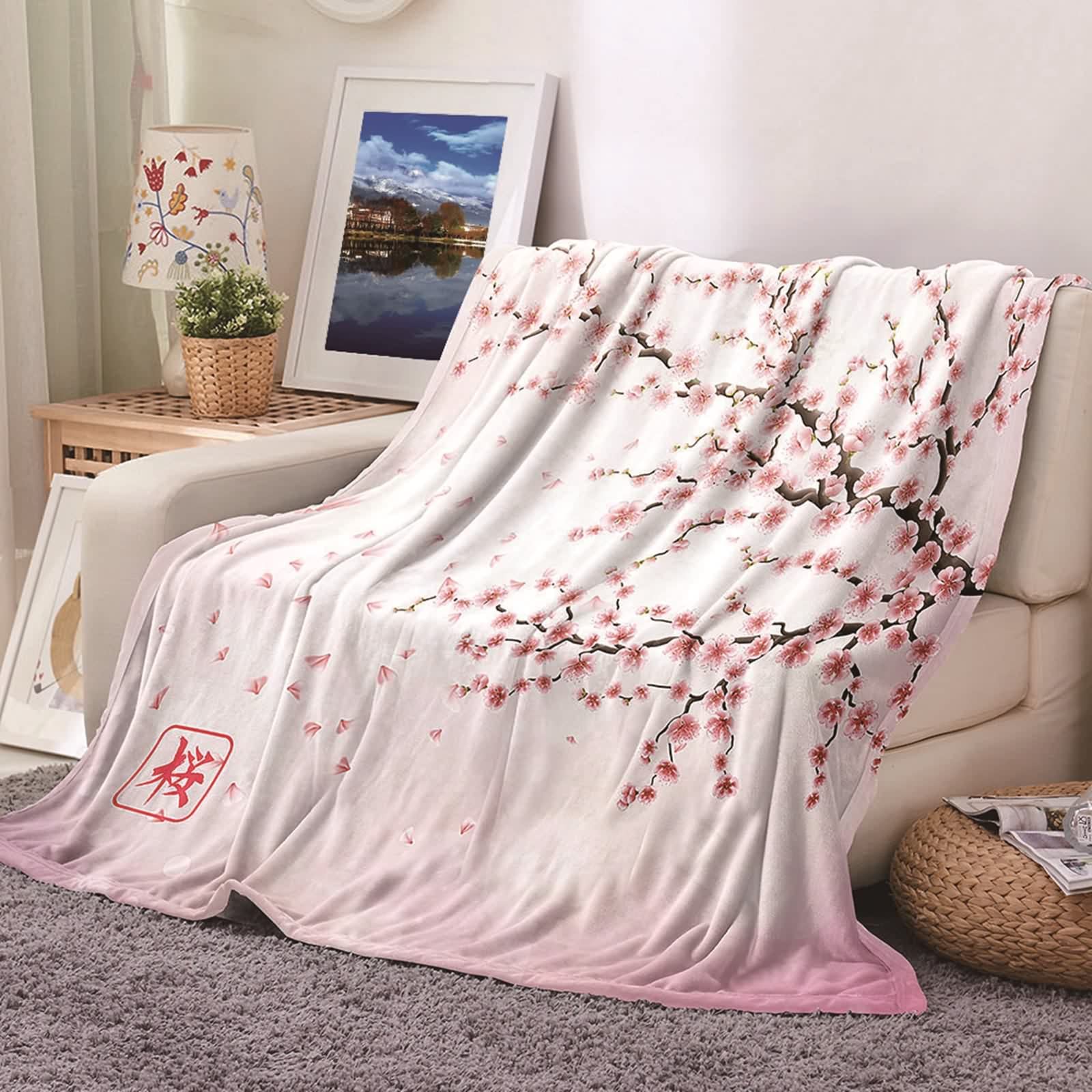 Couverture pour le lit et le canapé rose pastel KnSam pour vos soirées cocooning