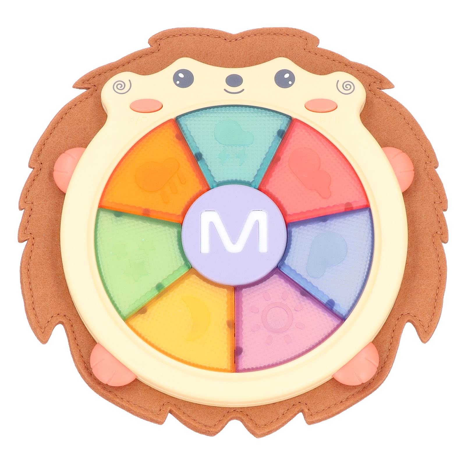 Tambor de Música para bebé Preciso, Juguete Musical Interactivo de Percusión para Educación Temprana para Niños y Niñas, Tambor de Mano de Erizo ABS
