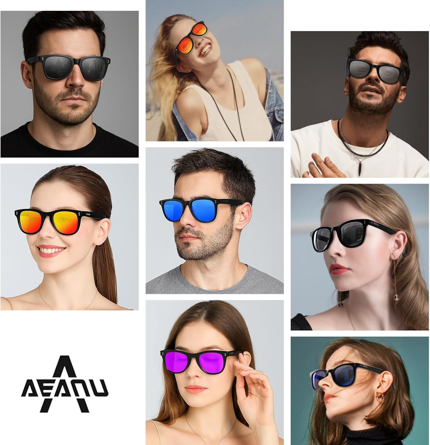 Polarized Sunglasses for Men and Women Sunglasses Color Mirror Lens UV Protection for Driving Running Fishing(3 Pack)
