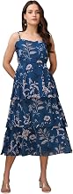 PURVAJA Women’s Layered Below Knee Length Dress (Floe-022-024)
