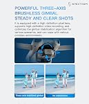 GTX17 Mini 4K Drone with Camera for Adults 4K HDR Video, HD Screen Controller Under 249g, 3-Axis Gimbal, 10KM Transmission, AI Track, Vertical Shooting, QuickShots, Auto GPS Return, 35 Minutes Flight Time (1 Battery, Standard Battery)