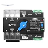 OJKRNXJD Din Rail 3 Phase ATS 3P 63A 100A 110V 120V Dual Power Automatic Transfer Electrical Selector Switch Uninterrupted(100A)