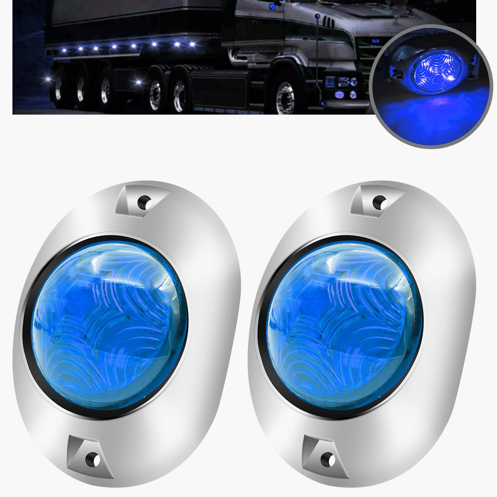 2 Luci Laterali A LED Gialle Per Rimorchio AOHEWEI | 12V/24V ECE R91 Per Camion E Caravan - Foto 11