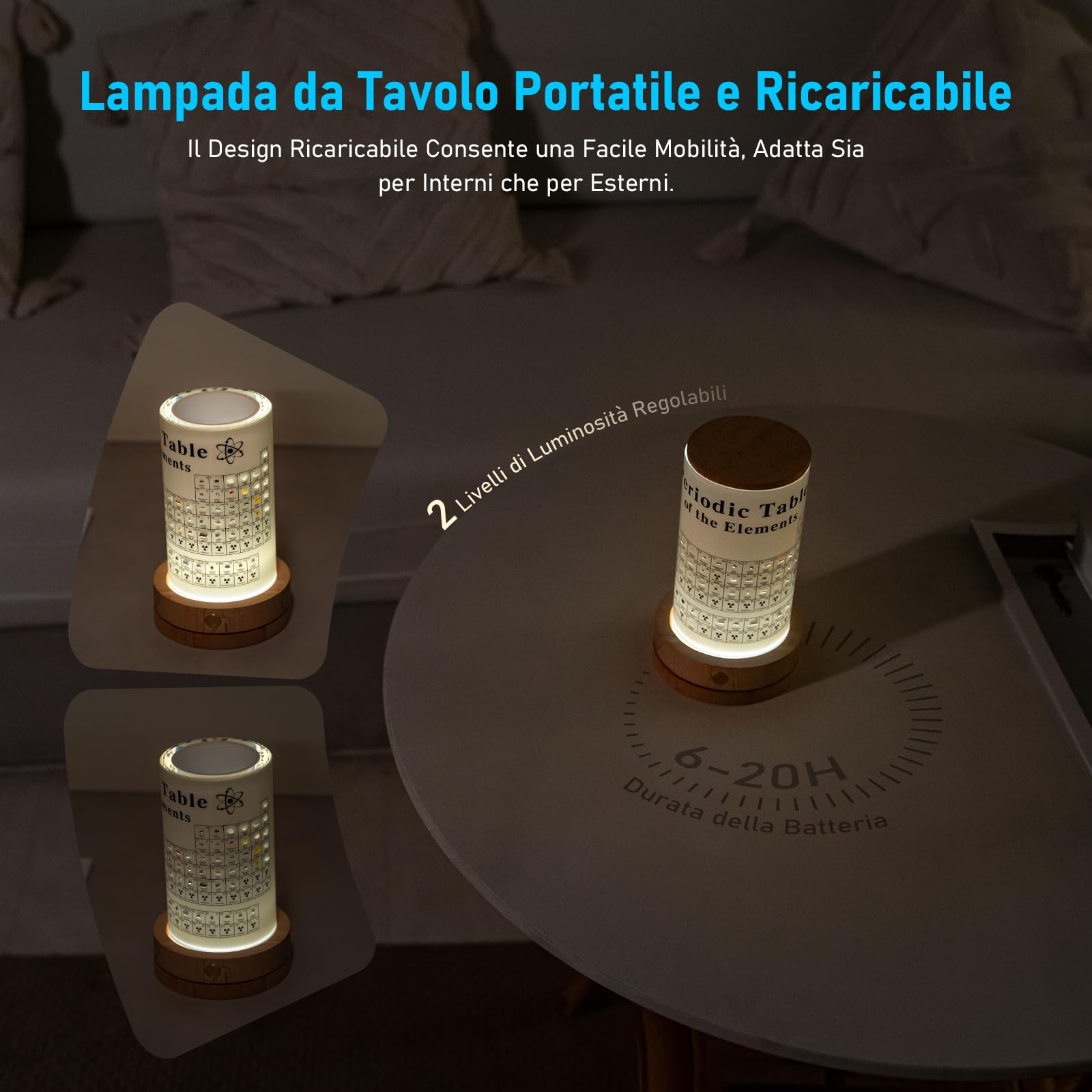 Jeebel Tavola Periodica degli Elementi Reali, Tavola Periodica in Acrilica con LED Supporto, 83 Campioni Chimico di Elementi Veri, Periodic Table per Insegnamento Strumento Regalo Creativo Artigianato