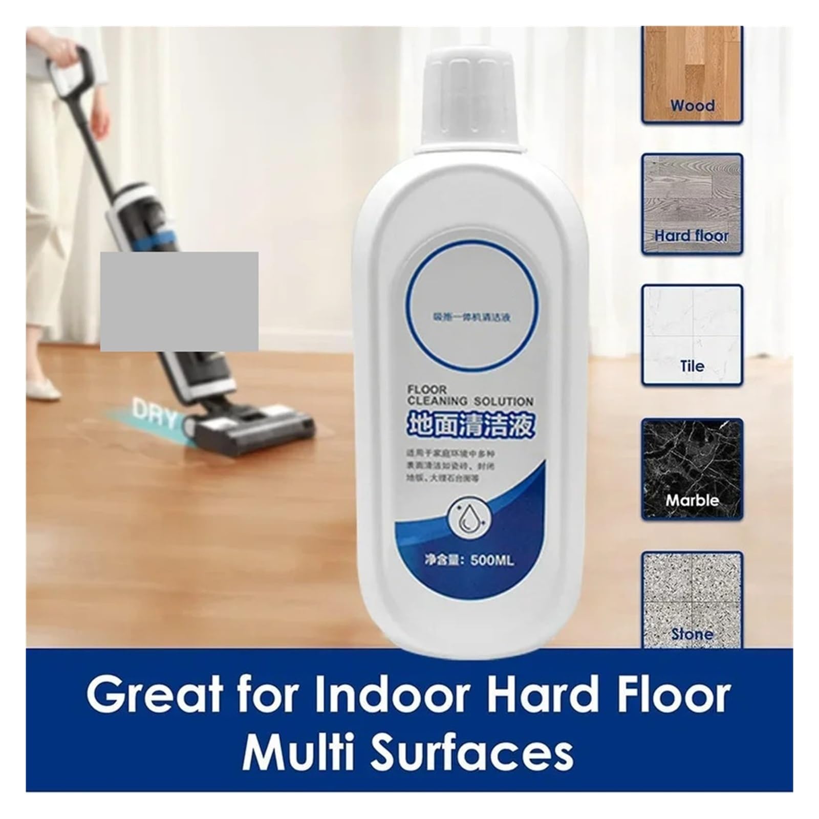 Reinigungslösung, Kompatibel Mit Tineco, Floor One S3/iFloor 3/S5/S5 Pro 2/S5 Combo/S6/Stretch/S7Pro Floor Liquid 500 Ml Reinigungsmittelzubehör(2A)