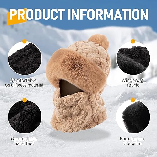 Miniatura 3 de Pasamontañas de esquí para mujeres y hombres, forro polar de invierno, resistente al viento, cálido cubrebocas y calentador de cuello para ciclismo,