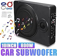 Vista 4 de YNYC 800 W 10 "12 V Amplificador de Coche Subwoofer Car Audio Slim Under Seat Powered Subwoofer Car Audio