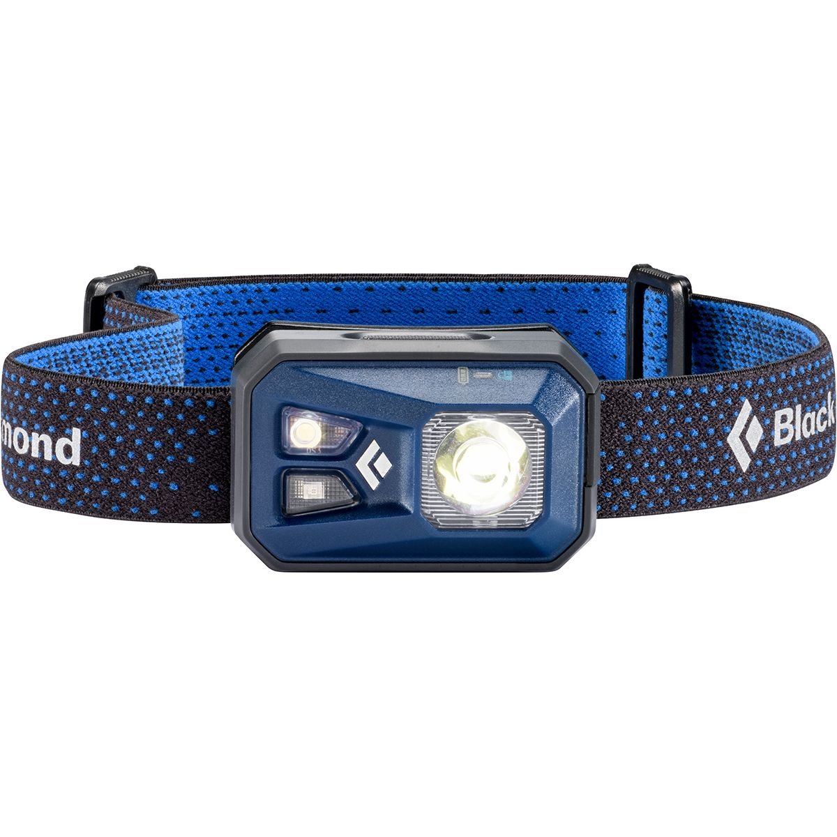 Black Diamond ReVolt Headlamp Denim / Wiederaufladbare Stirnlampe mit Rotlicht, Blinklicht und dimmbarer LED / Wasserdicht nach IPX8, max. 300 Lumen