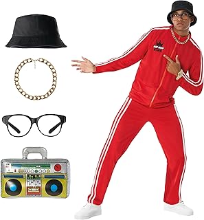 80s Costume for Men - 80s Tracksuit Men - Hip Hop Costume - Rapper Costume - 90s Costumes For Men - Mens 80s Costumes