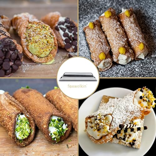 Miniatura 7 de Cannoli Forms - Moldes para rollos de pastelería, tubos de canoli de acero inoxidable, paquete de 15