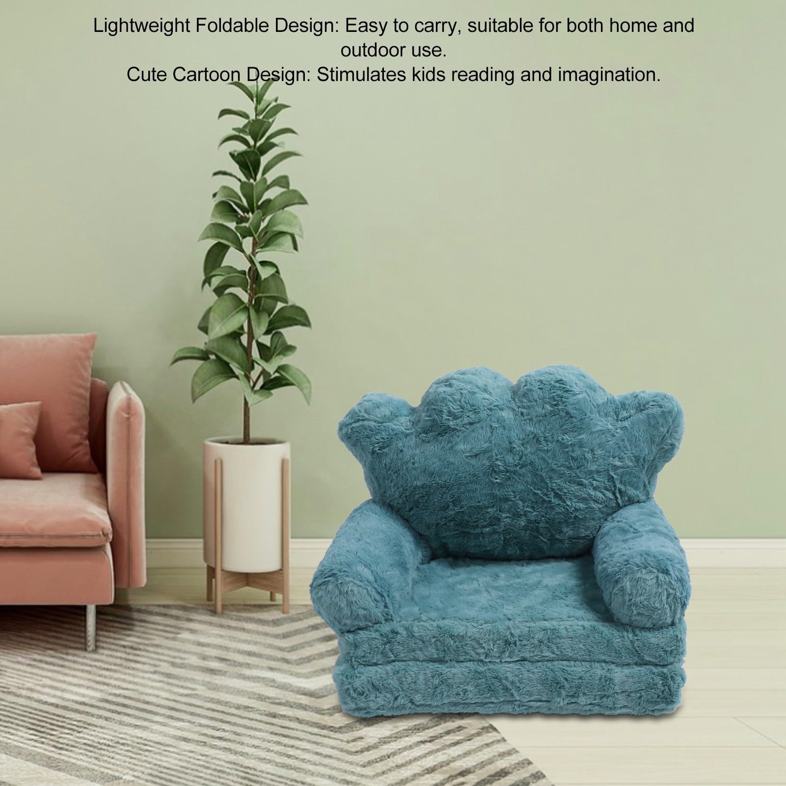 Kavolet Sofa dla Dzieci Sofa dla Dzieci Zielone Rozkładane Krzesło (2 Tier)