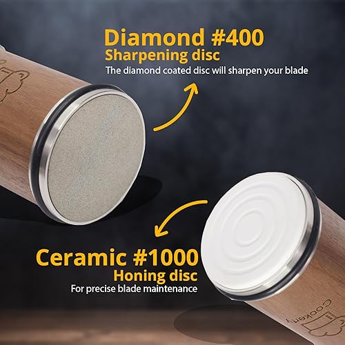 Miniatura 4 de Afilador de Cuchillos SS304 - Afilador de Cuchillos SS304 de American Black - Afilador de Cuchillos SS304 - Afilador de Cuchillos SS304 - Discos de