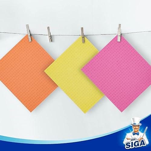 Miniatura 6 de MR.SIGA Paños de cocina reutilizables, paño de esponja de celulosa para cocina, paño de limpieza absorbente, paquete de 10, varios colores