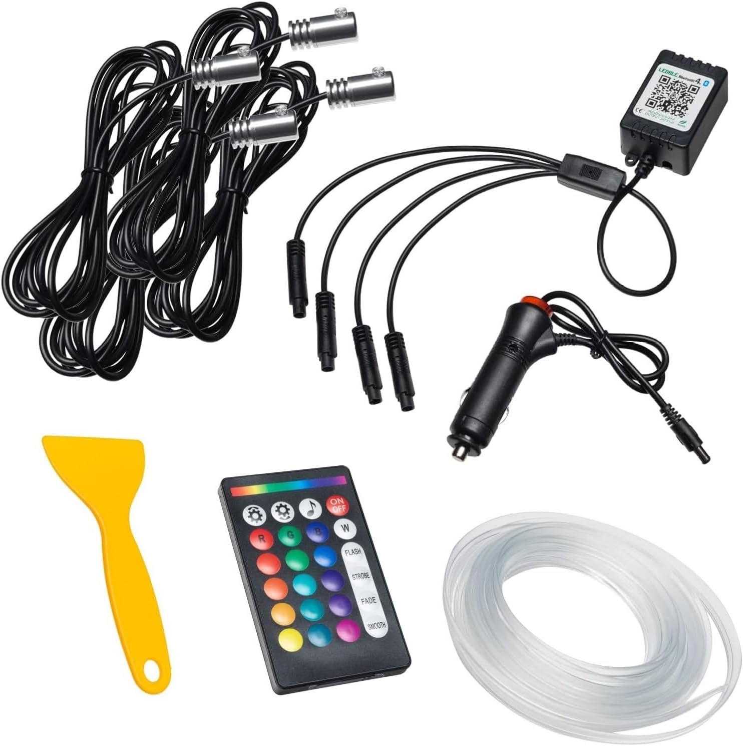 LIGHTING ColorSHIFT Fiber Optic LED Interior Kit | 2021-2024 Ford Bronco, 4 ColorSHIFT Light Heads, Part # 4237-333