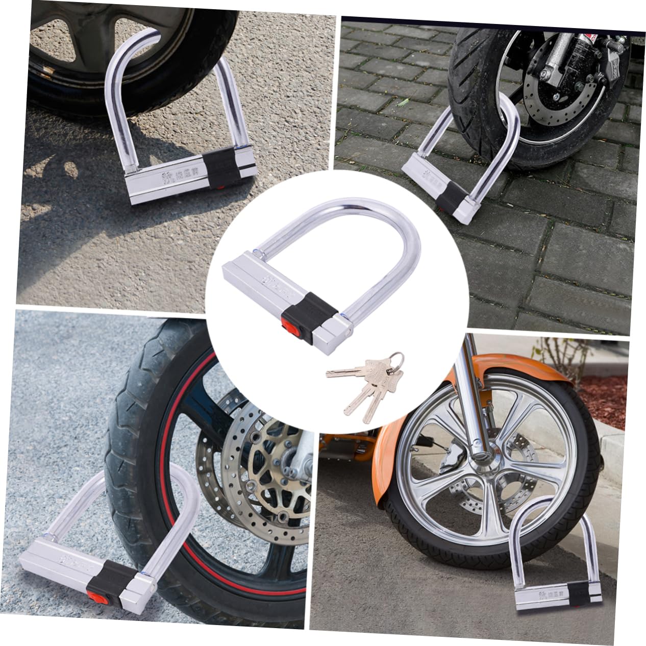 Lucchetto A Catena Antifurto Robusto Lucchetto A Forma Di U Per Bici Ciclismo Sicurezza Valore Oggetti Di Metallo Forniture Per Ciclismo