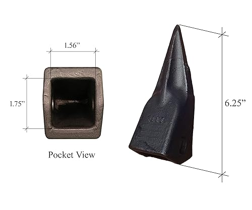Miniatura 2 de Dientes de cubo de roca de tigre para retroexcavadora - 230TL, T230L, T23P (7)