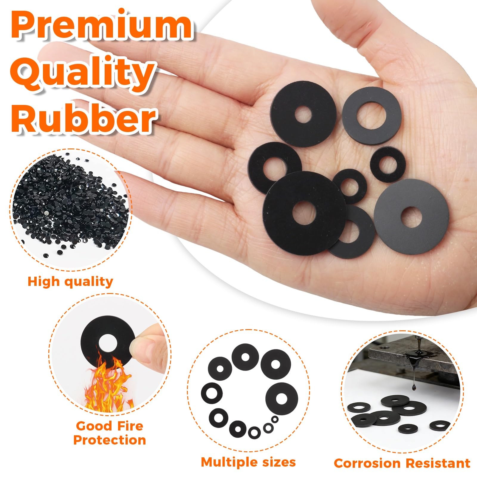 Rubber Washer Kit - 143 Pcs Assortment -5