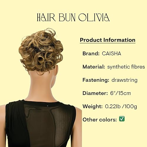 Miniatura 9 de CAISHA by Prettyshop - Coleta de caballo con moño para coleta de caballo con moño Hepburnie Updo Red Mix HK113