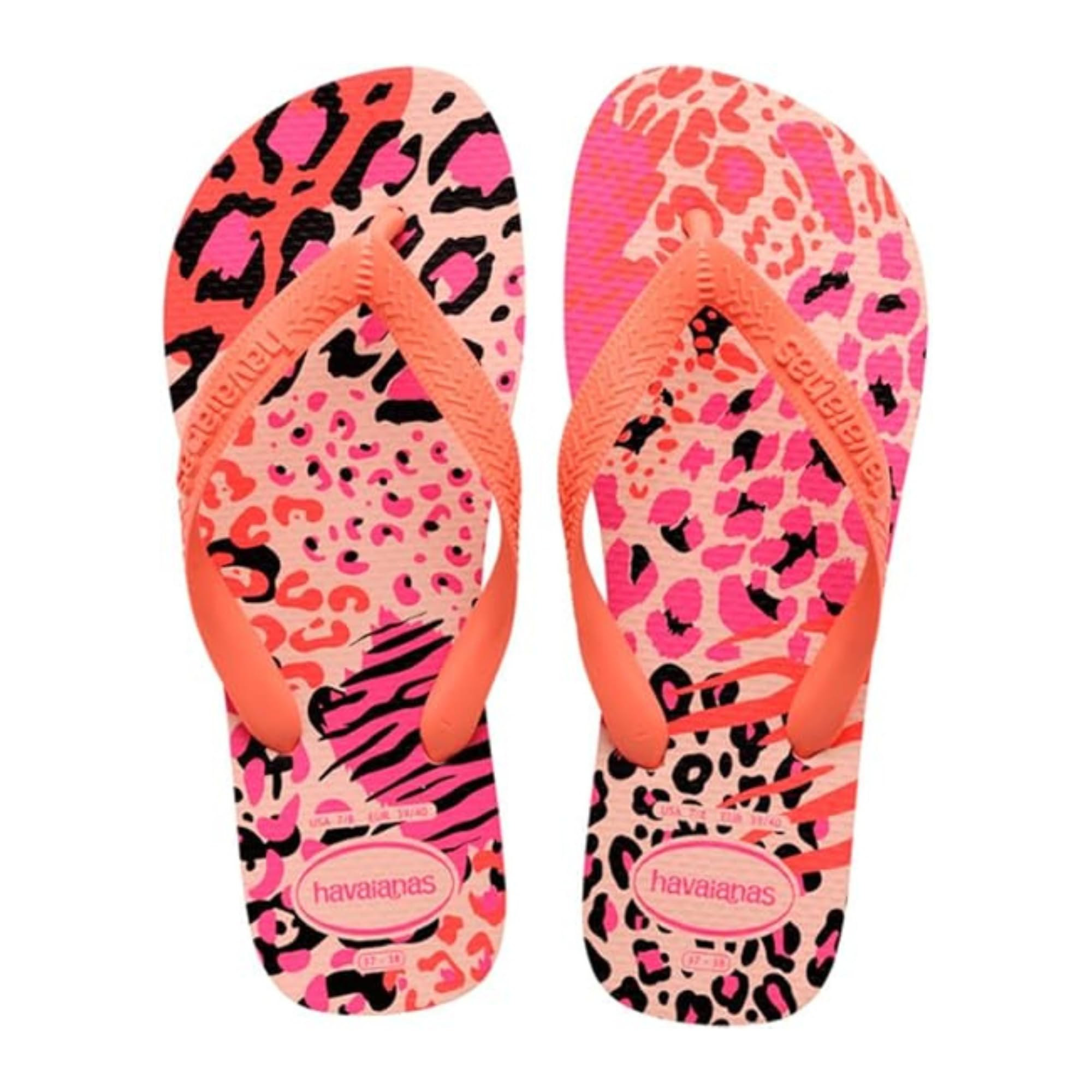 Havaianas - Top Animals, Comfortable, Lightweight, and Durable Flip-Flops, Animal Print Sole, Wide Straps, and Flexible Sole, Women