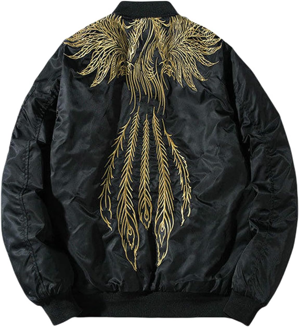 Men's Autumn Winter Padded Thickened Trendy Loose Embroidered Baseball Jacket Coat