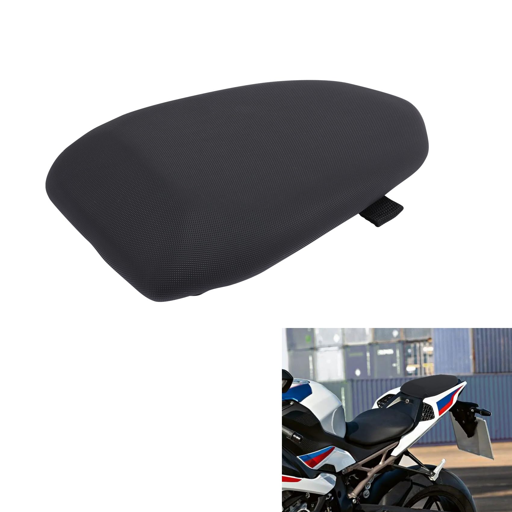 XFMT Rear Passenger Seat for BMW S1000RR (2019-2025) & M1000RR (2021-2025) - Ergonomic Design, Soft Padding, Universal F