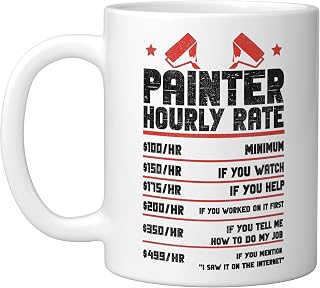 House Painter Decorator Hourly Rate Painter Hourly Rate Ceramic Mug, White