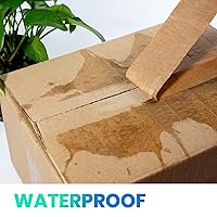 Vista 5 de ADHES - Cinta de papel kraft de alta calidad, 7.5 mil, 2 pulgadas x 55 yardas x 3 rollos, cinta de embalaje de papel biodegradable para escribir