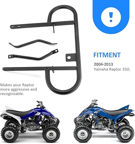Miniatura 5 de Wsays Barra de agarre ancha trasera compatible con Yamaha Raptor 350 2004-2013