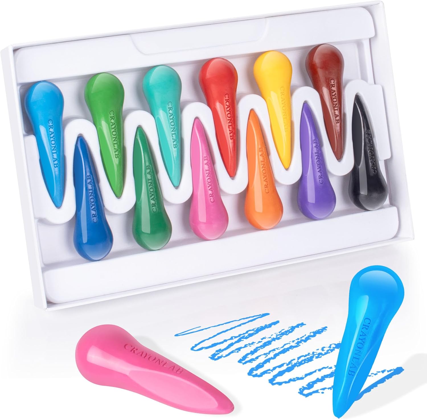 A AIFAMY Triangle Washable Crayons for Toddlers 13 Non