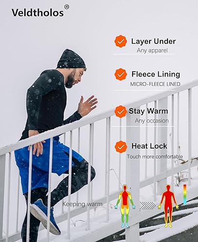 Miniatura 6 de Paquete de 5 camisas de compresión térmica para hombre, forro polar, manga larga, capa base atlética, equipo de invierno, camiseta interior de