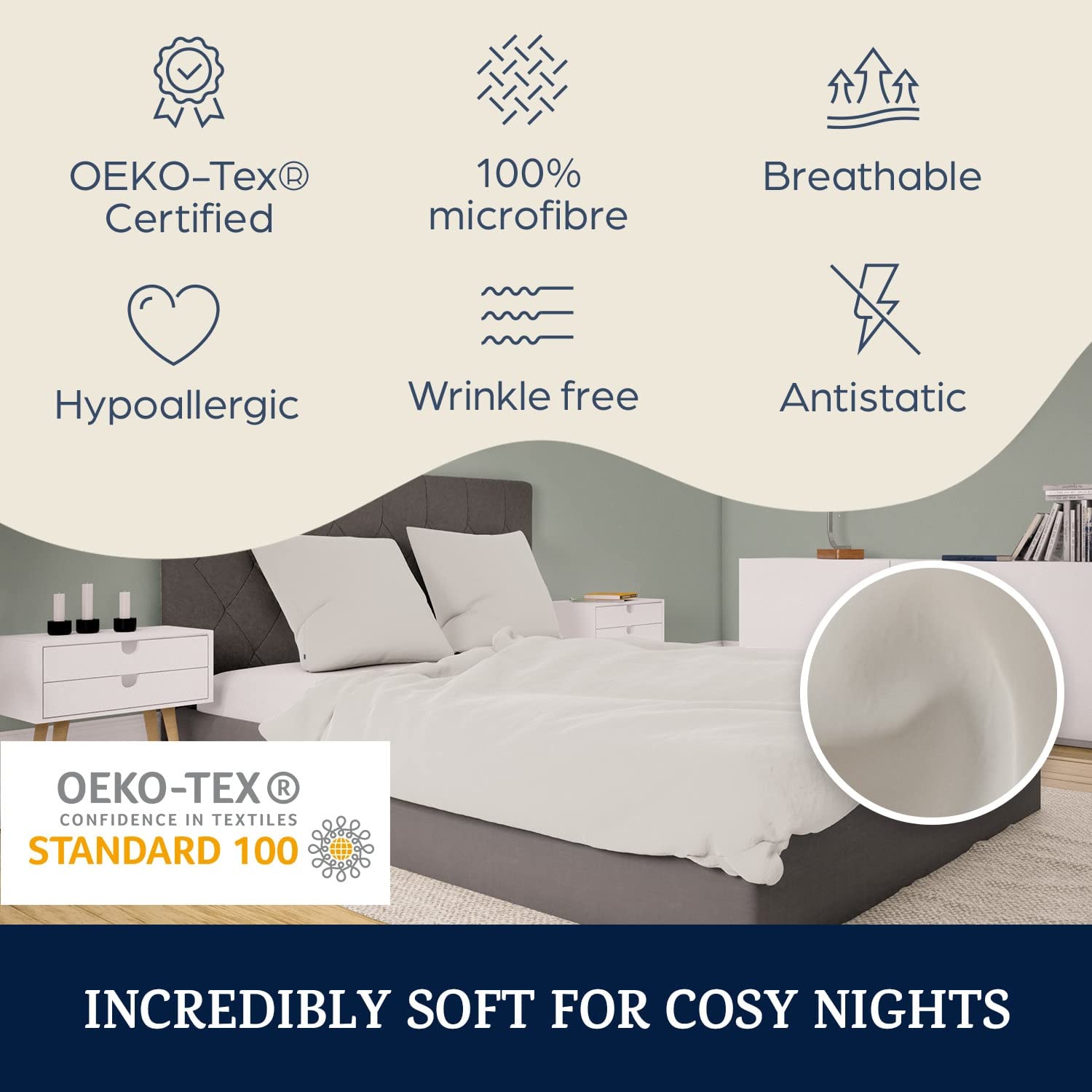 Juego De Cama Soft Wonder - Microfibra OEKO-TEX, 135x200 Cm