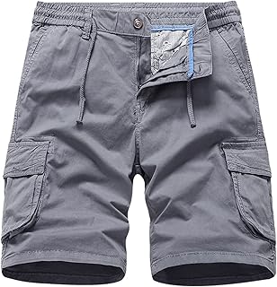 PantalóN Corto Vestir Hombre - Pantalones Cortos Informales De Verano para Hombre Informales Sueltos con Varios Bolsillos De Color SóLido Tejanos Hombre