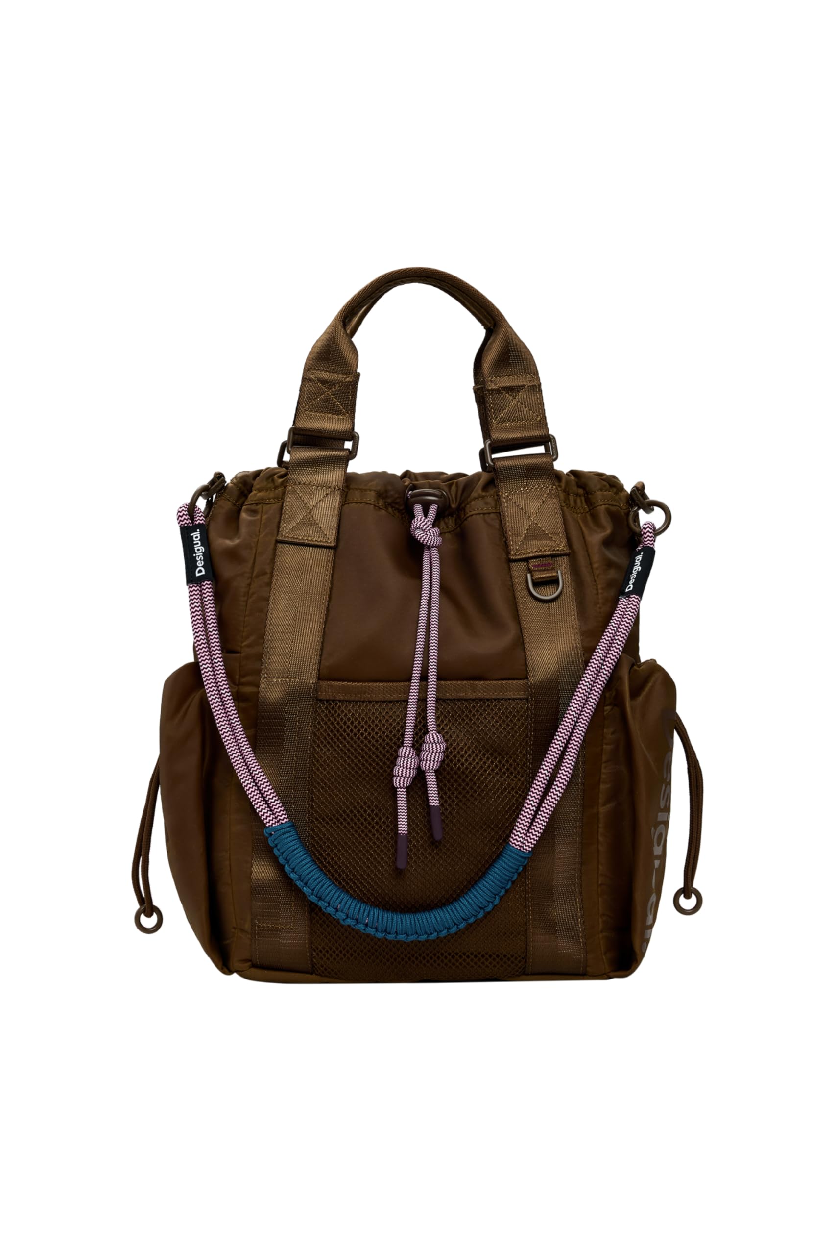 Desigual sac à dos de loisirs Neo Grunge Globe Nylon Backpack Brown brun