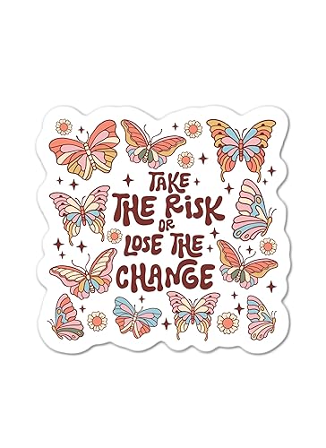 Take The Risk sticker, WATERCOLOR FLORAL GYPSY SOUL sticker Travel sticker, camping, outdoor adventure sticker