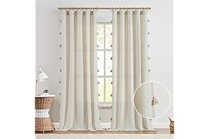 jinchan Linen Pom Pom Curtains: Embracing Cozy Bohemian Chic