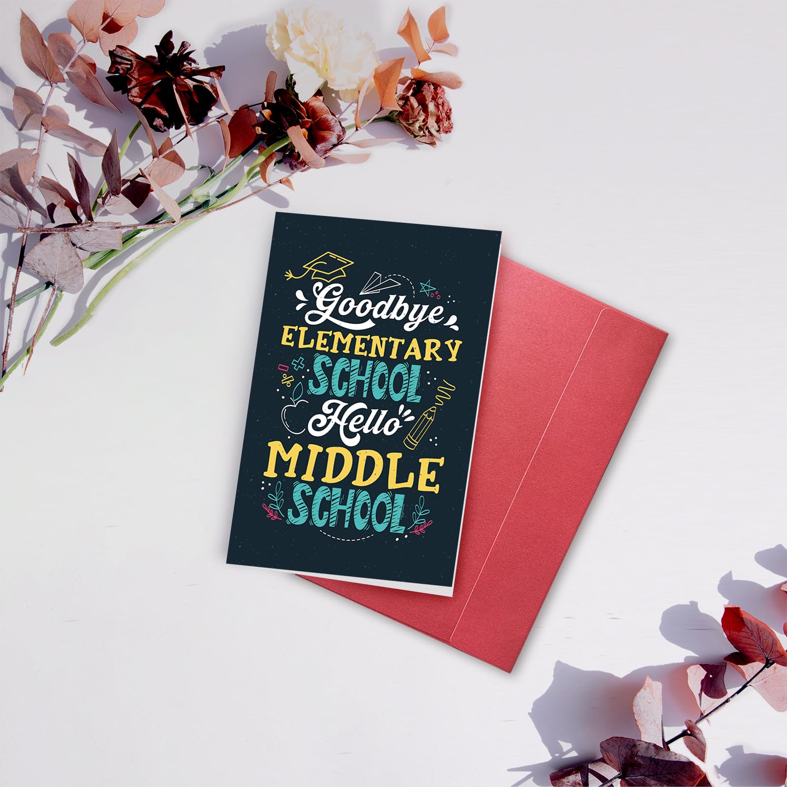 Amazon.com: SuperShunhu Funny Elementary Graduation Card, Congratulation  Card for 5th 6th Grade Graduates, Goodbye Elementary School, Hello Middle  School : Office Products