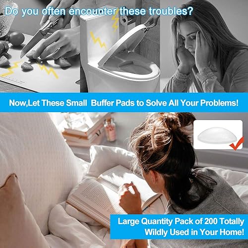 Miniatura 5 de 400 parachoques de goma transparente autoadhesivos, almohadillas de parachoques suaves para puerta de gabinete, parachoques de puerta de gabinete