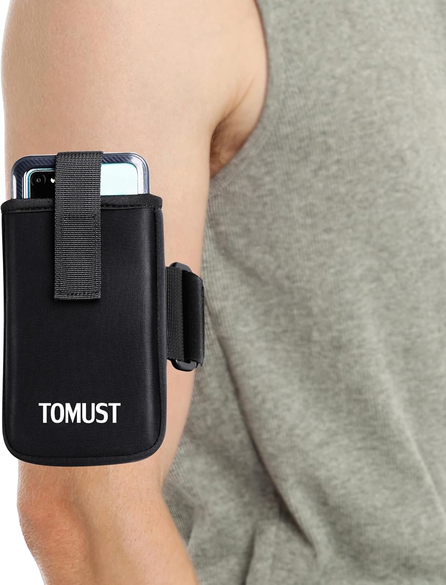 Phone Armband with Three Strap, Adjustable Running Arm Band
